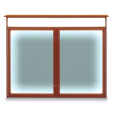 United Visual Products Open Faced Traditional Rounded Corkboard UV645ARC-BLACK-CINNABA